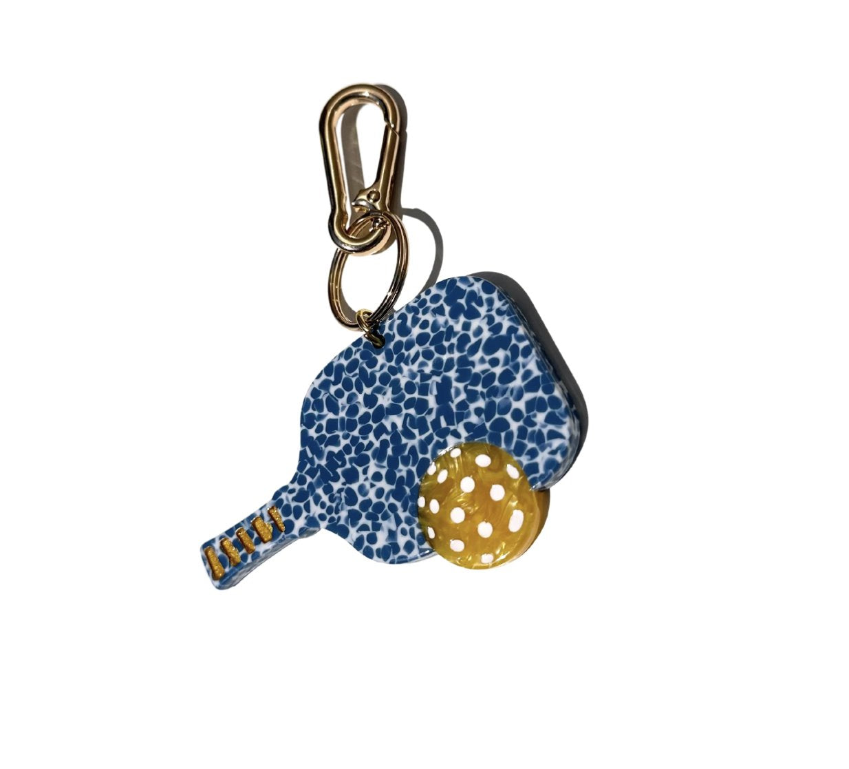 Hand-Painted Pickleball Bag Charm & Keychain
