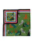 Jungle Pocket Square Green