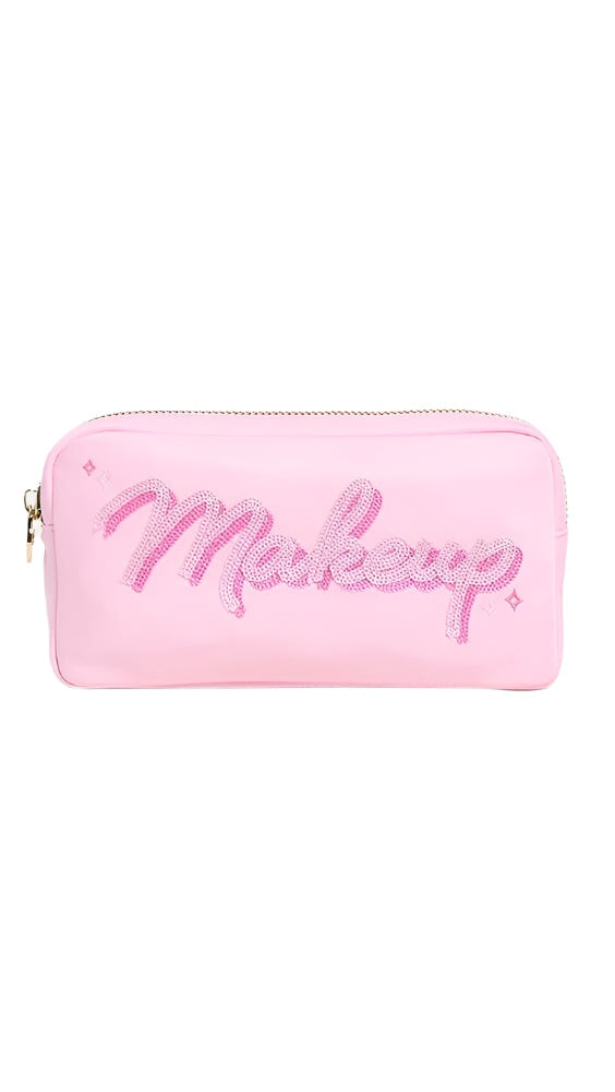 Makeup Embroidered Small Pouch Flamingo