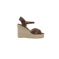 Bromelia Espadrille Metallic Linen Marron/Oro