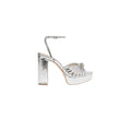 Rivka Leather Knot Platform Sandal Silver