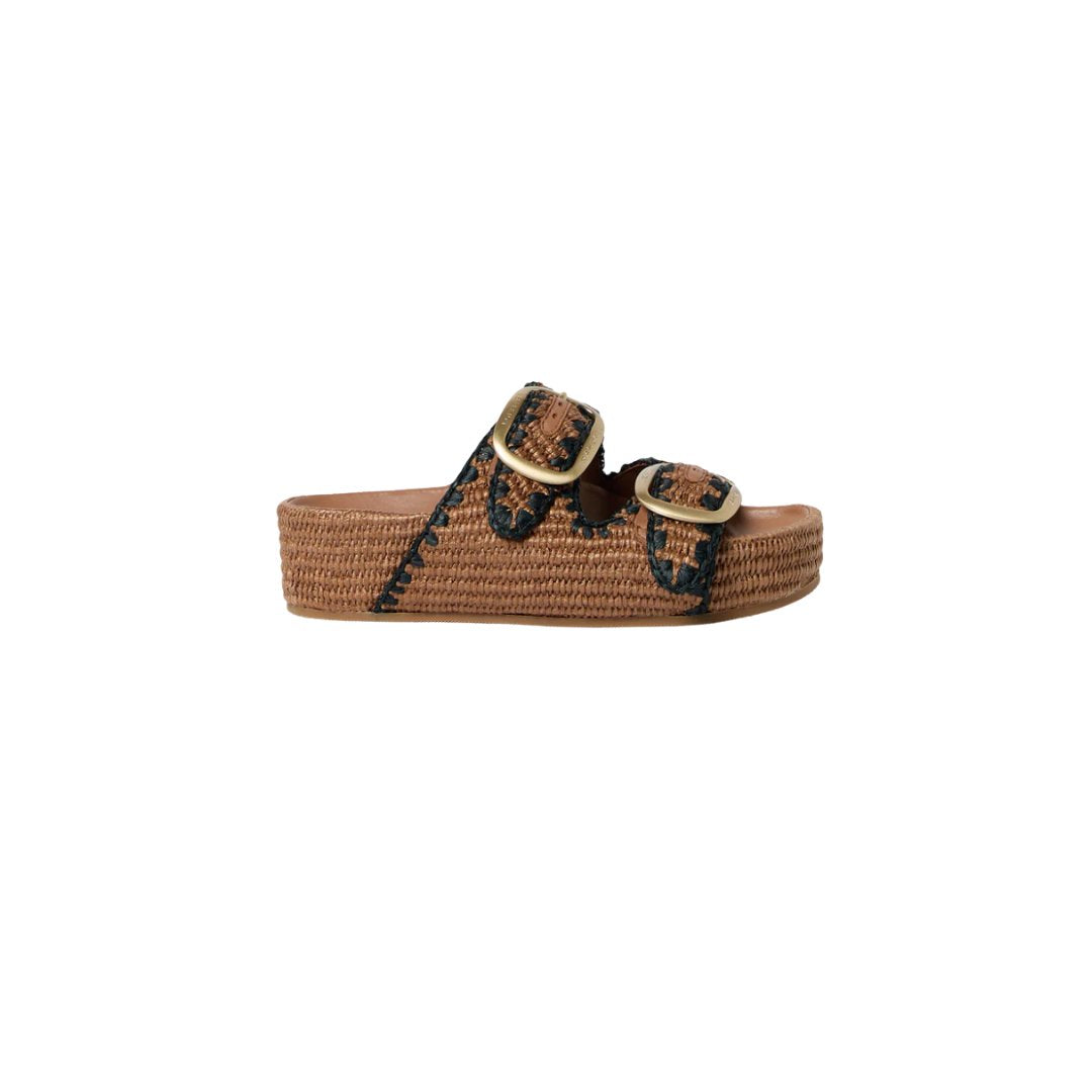 Theo Two Band Sandal Brown/Black