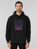 Harmonic Series Physics Hoodie - Elegant Mathematical Wave Design Black