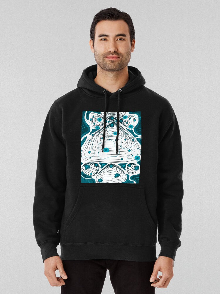 Organic Blue Nature Inspired Lightweight Hoodie - Soft Comfort Royal Heather