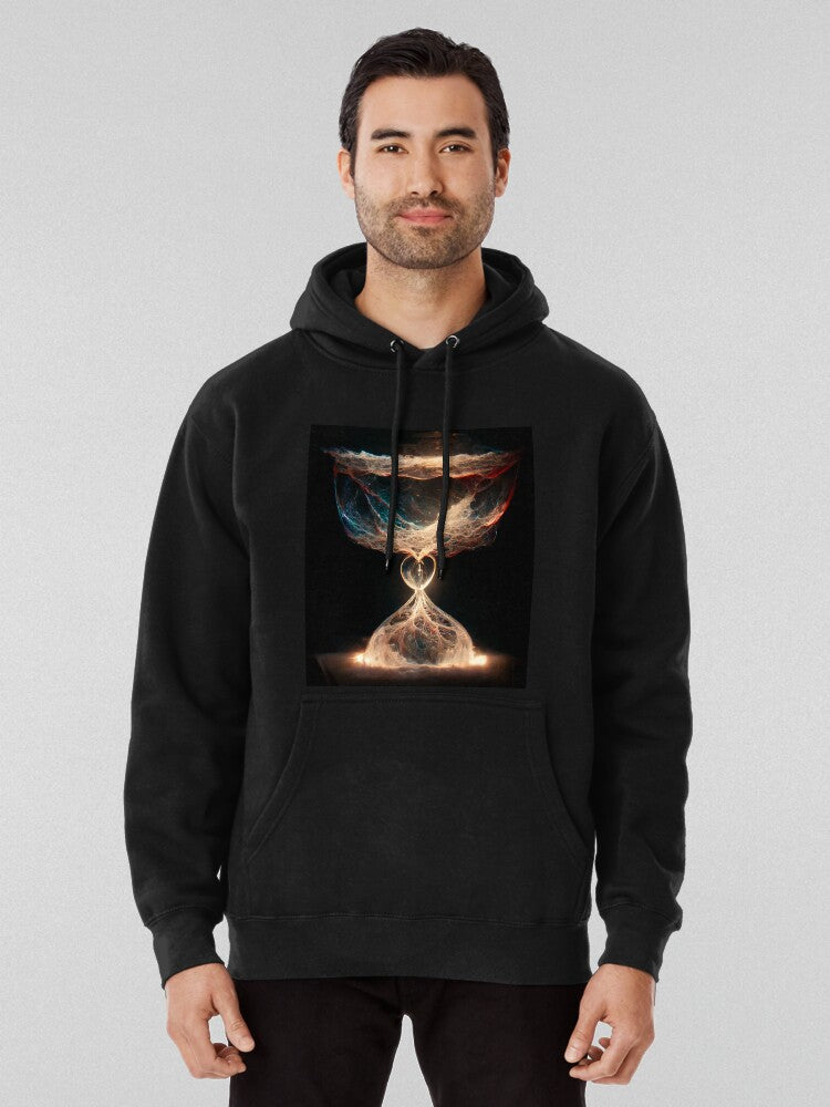 Quantum Entanglement Science Hoodie - Particle Physics Design Black