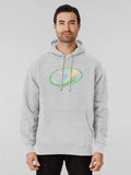 Candy Mountain Portal Hoodie - Surreal Abstract Graphic Design Heather Grey