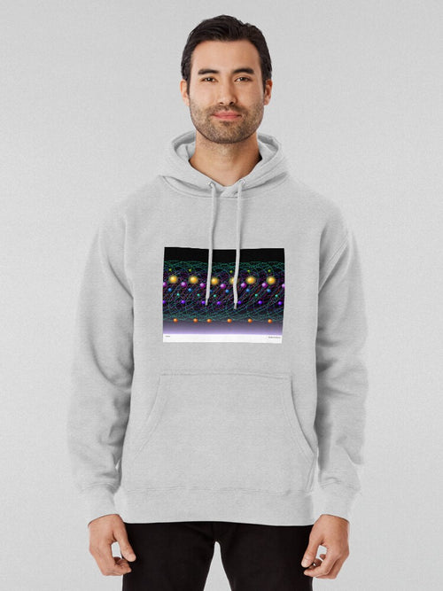 3D Stereogram Orbit Illusion Hoodie - Optical Science Apparel Heather Grey