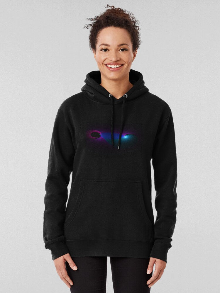 Fractal 142 Mathematical Hoodie - Complex Geometry Graphic Art Black