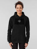 Abstract Line Art Hoodie - Minimalist Geometric Design Style Black
