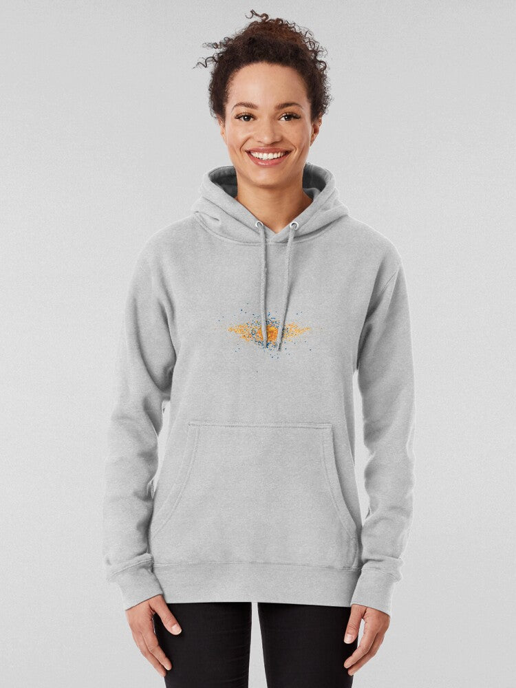 Cluster Bubble Pattern Hoodie - Unique Abstract Spherical Design Heather Grey