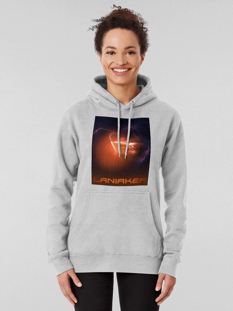 Laniakea You Are Here Hoodie - Galactic Map Science Apparel Heather Grey