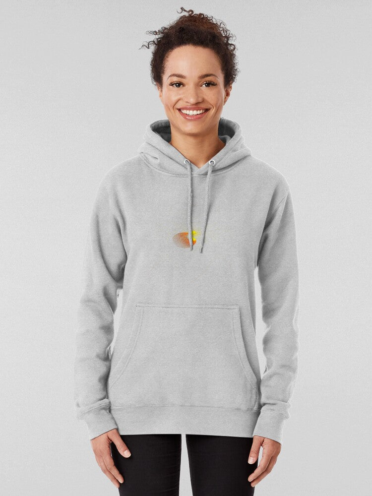 Fractal 009 Geometric Hoodie - Intricate Mathematical Art Style Heather Grey