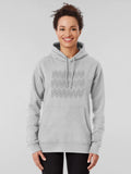 Oval Modern Pattern Hoodie - Geometric Graphic Art Apparel Heather Grey