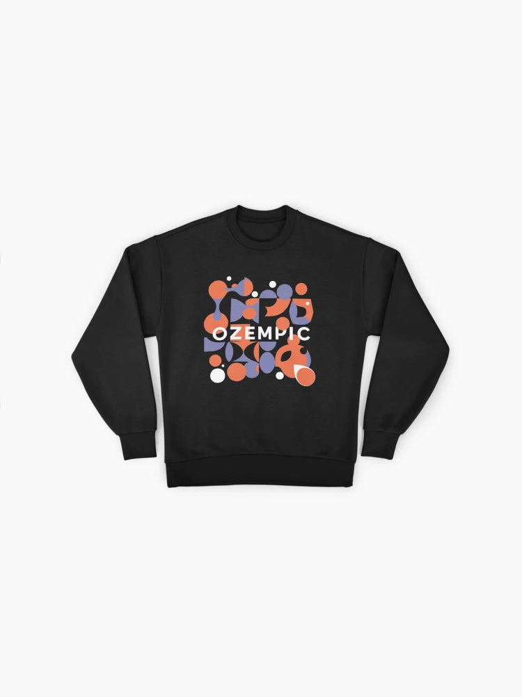 Ozempic Pattern Vintage Classic Sweatshirt, All-Over Print Oversized Top