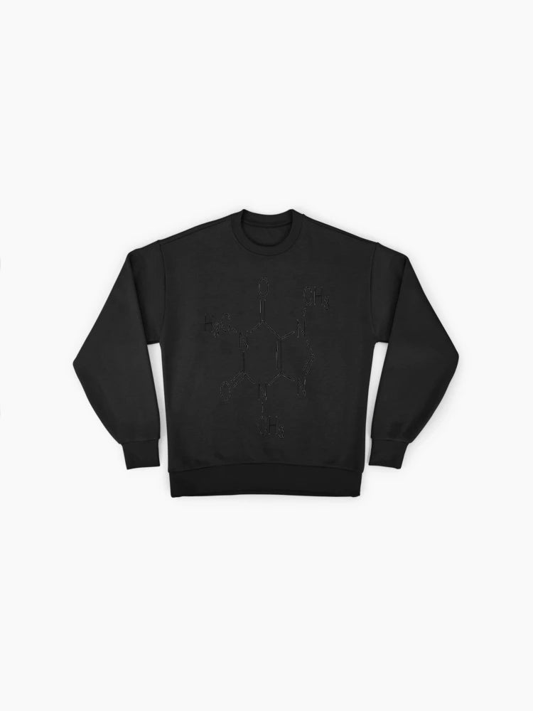 Caffeine Addict Graphic Statement, Premium Oversized Sweatshirt