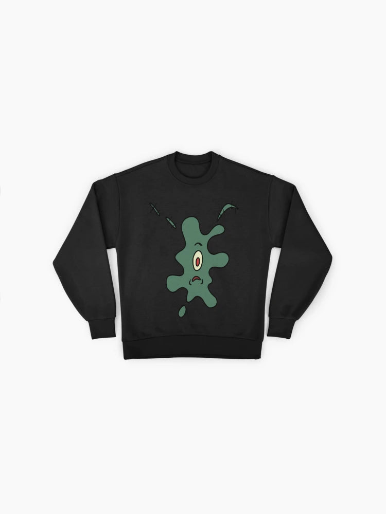 Splattered Plankton Art Sweatshirt | Unique Abstract Oversized Top