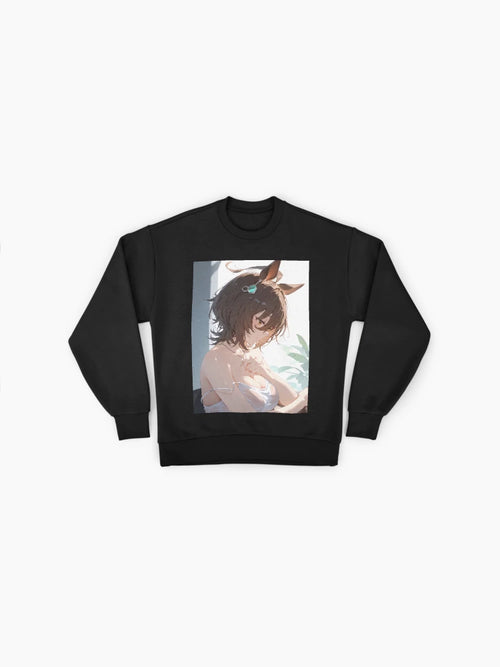 Agnes Tachyon Summer Radiance Sweatshirt, Beach Anime Girl Graphic