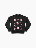 Falling Sakura Cherry Blossom Sweatshirt | Floral Japanese Oversized Top