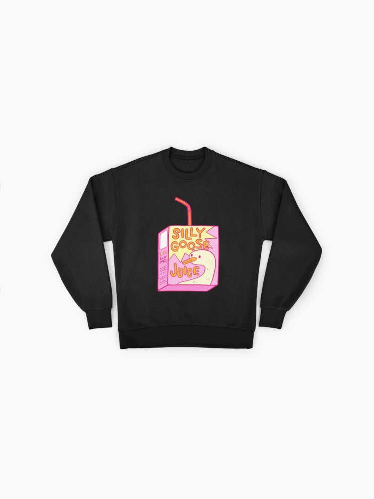 'Silly Goose Juice' Funny Quote, Humorous Oversized Sweatshirt