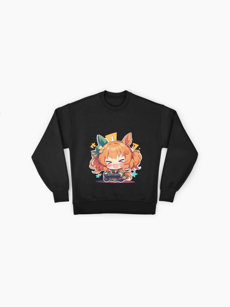 Taiki Shuttle Ultraman Chibi Sweatshirt, Kawaii Gamer Character Top