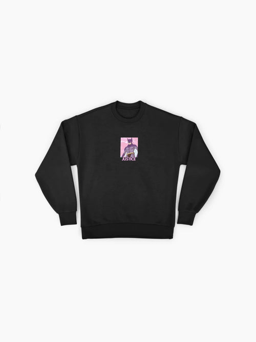 Antihero of Justice Themed Sweatshirt, Dark Hero Premium Oversized Top