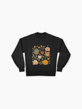 Flowery Books and Tea Sweatshirt | Cozy Reader Aesthetic Oversized Top