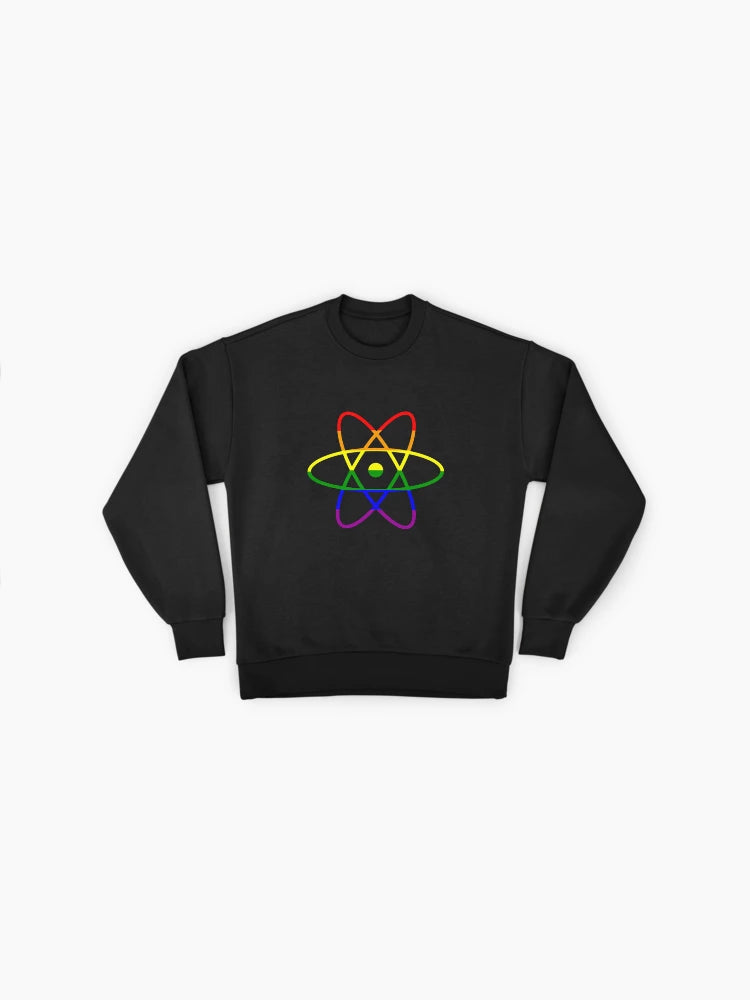 LGBTQ+ Atom Pride Sweatshirt, Gay Lesbian Trans Queer Science Top