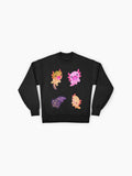 Happy Axolotl Graphic Print, Premium Oversized Sweatshirt