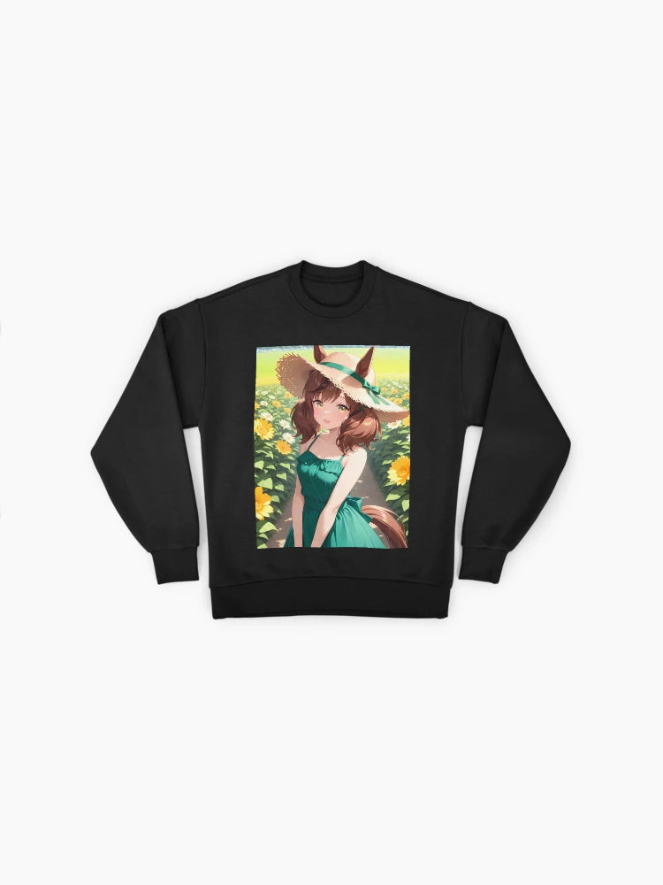 Kawaii Nice Nature Sunflower Sweatshirt, Summer Uma Musume Top