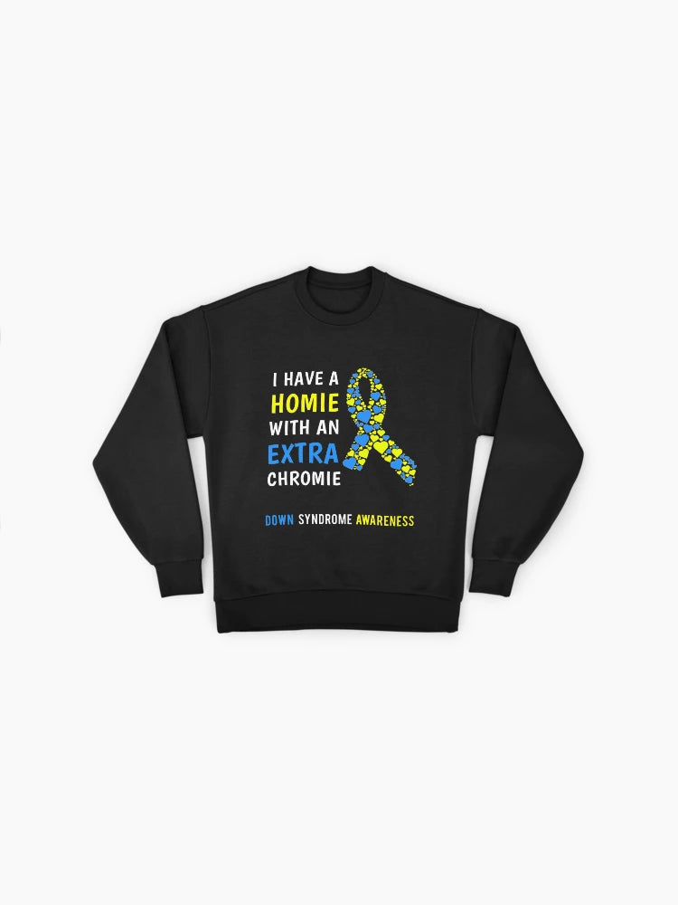 Down Syndrome Awareness, Trisomy 21 Support Oversized Sweatshirt