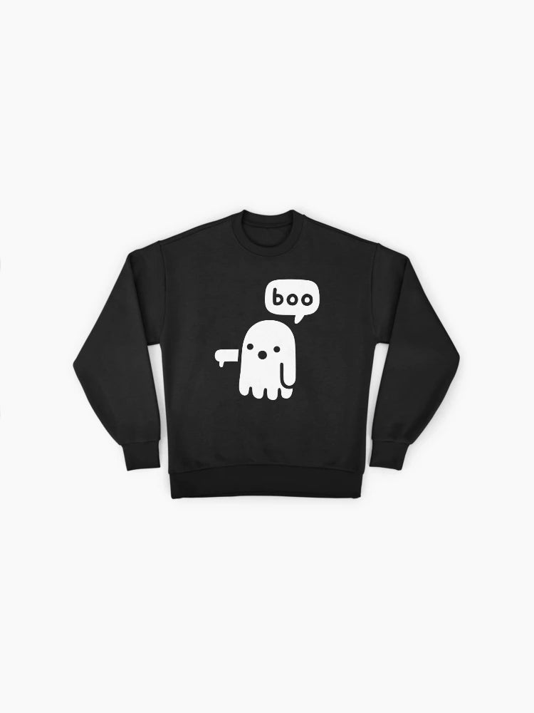 Ghost Of Disapproval, Funny Spooky Humor Oversized Sweatshirt
