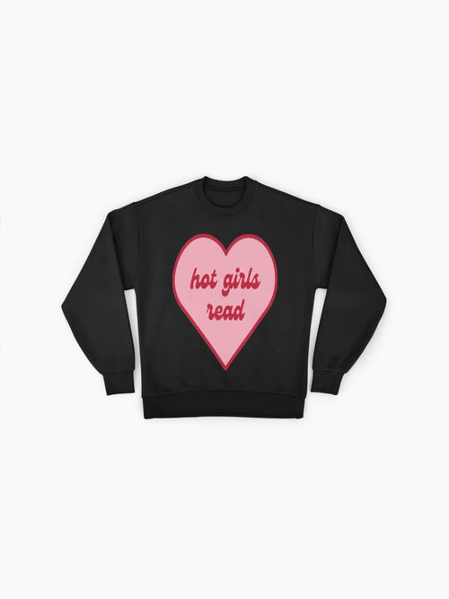 'Hot Girls Read' Kindle Sticker, Bookish Oversized Sweatshirt
