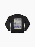 Vintage Japanese Postcard Sweatshirt, Ukiyo-e Art Style Top