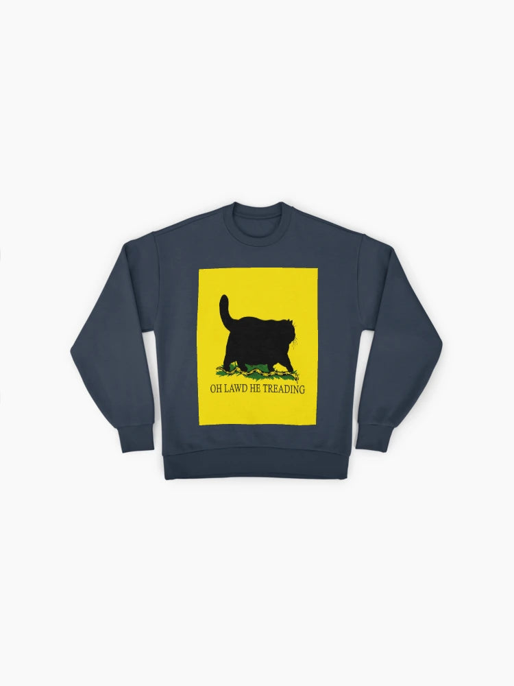 Oh Lawd He Treading" Snake Sweatshirt | Funny Meme Oversized Top