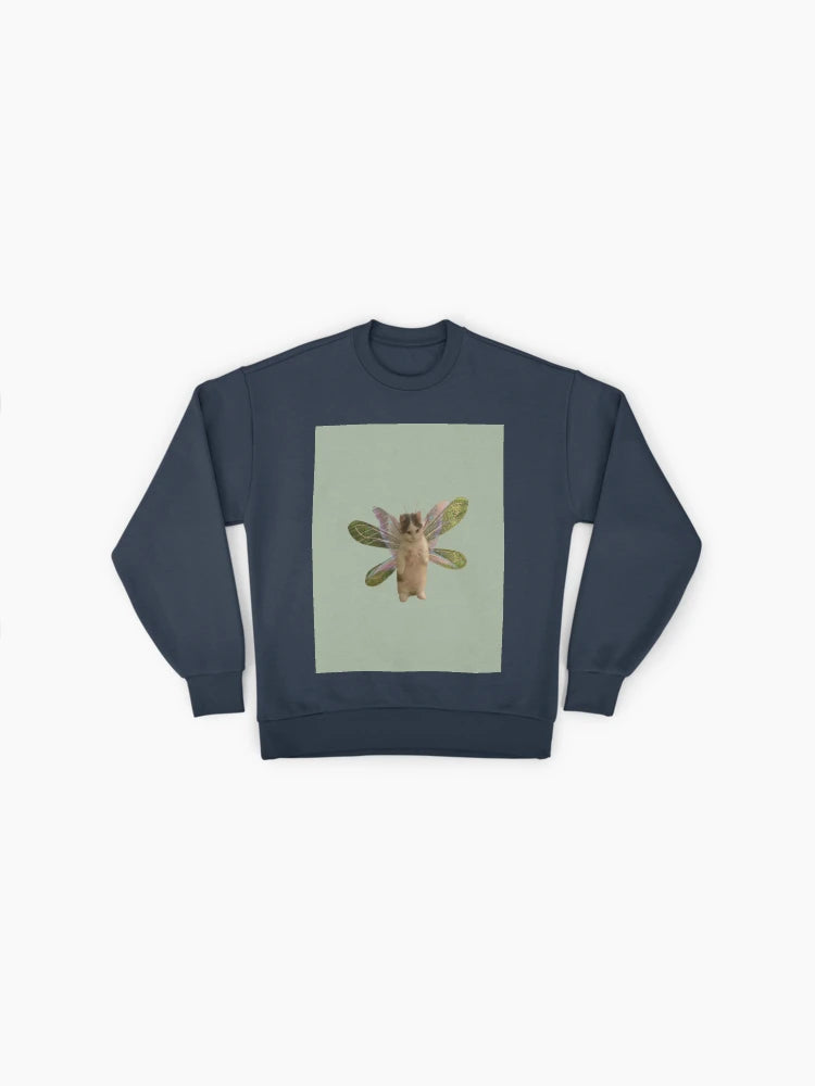 Fairy Kitty Cat Sweatshirt | Magical Whimsical Feline Oversized Top