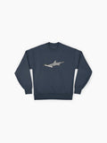 Hammerhead Shark Graphic Art, Marine Life Oversized Sweatshirt