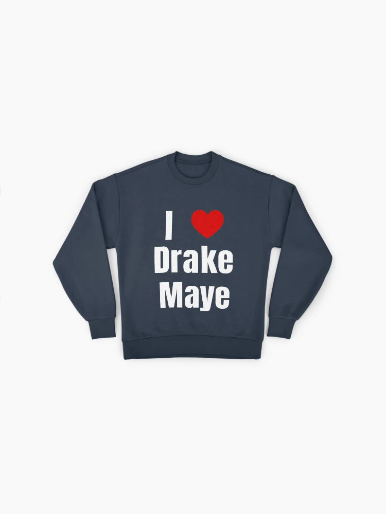 Drake Maye Football Fan Sweatshirt, Oversized Bold Heart Design