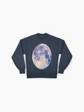 Celestial Moon Graphic Print, Premium Oversized Sweatshirt