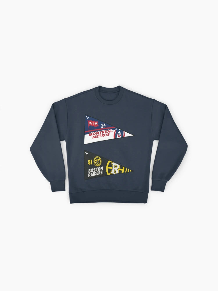 Hollanov Team Pennants Graphic, Fictional Sport Sweatshirt