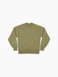 Pink Heart Stickers Sweatshirt | Cute All-Over Print Oversized Top