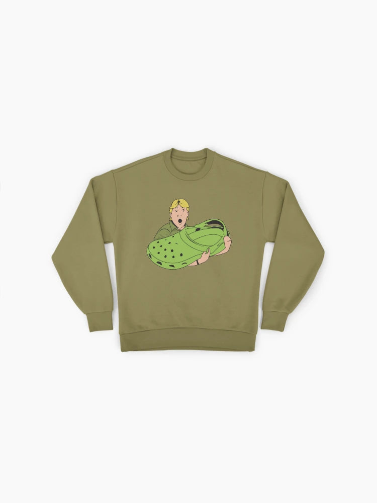 Croccy Crocodile Fan Humor, Premium Oversized Sweatshirt