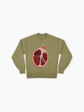 Pomegranate Fruit Sweatshirt | Botanical Illustration Art Oversized Top