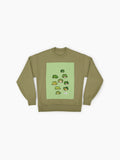 Frogs Doodle Art Print, Cute Graphic Oversized Sweatshirt