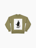 Murderous Black Cat with Knife Sweatshirt | "Cat What?" Meme Top