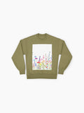 Wildflower Field Sweatshirt | Hand-Painted Colorful Oversized Top