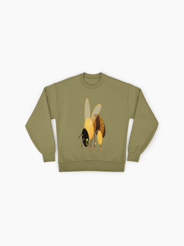 Honey Bees Graphic Sweatshirt, Nature Lover's Oversized Pullover
