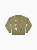 Cat Meme Sticker Pack Sweatshirt, Funny Internet Culture Cats Top