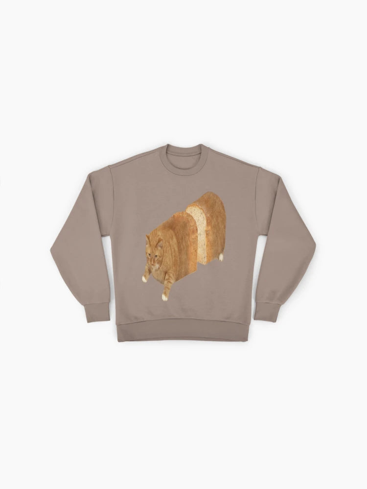 Cat Loaf Graphic Sweatshirt | Adorable Cozy Feline Lover Oversized Top