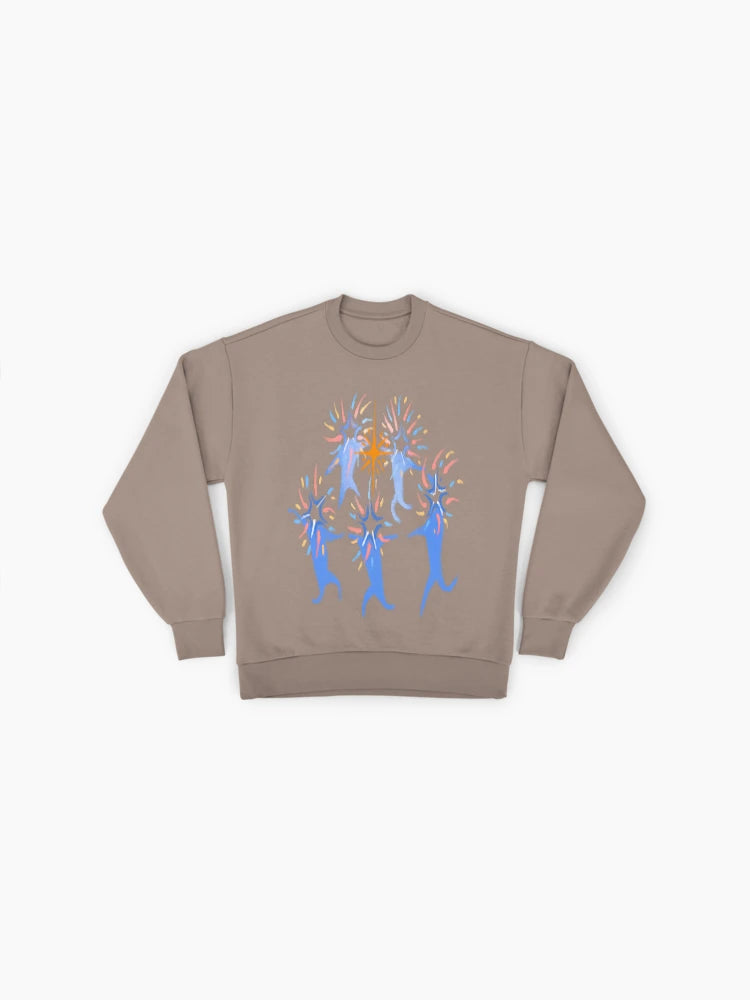 Star Children Celestial Graphic, Premium Oversized Sweatshirt