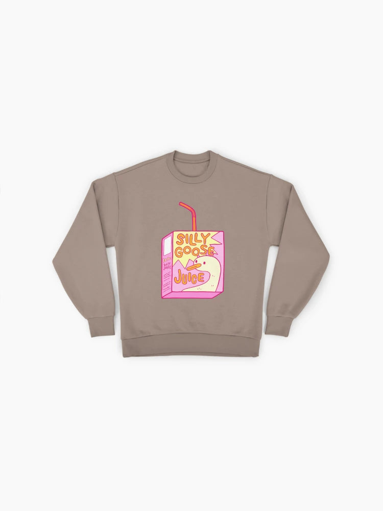 'Silly Goose Juice' Funny Quote, Humorous Oversized Sweatshirt